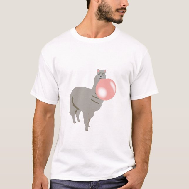 Blase Gum Llama Blasblase T-Shirt (Vorderseite)