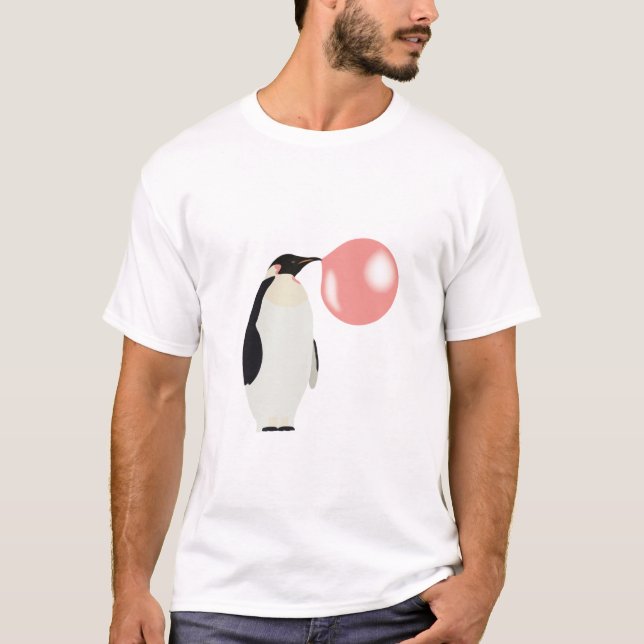 Blase Gum Pinguin Blasen Blase T-Shirt (Vorderseite)