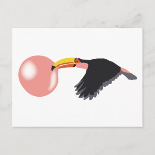 Blase Gum Toucan blasen Blase Postkarte