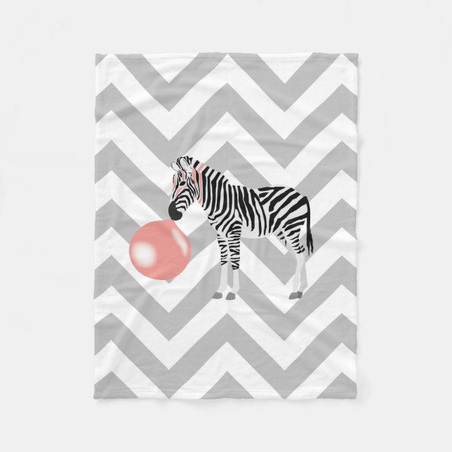 Blase Gum Zebra Blasen Blase Fleecedecke (Vorderseite)