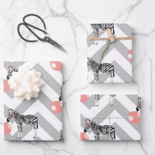 Blase Gum Zebra Blasen Blase Geschenkpapier Set