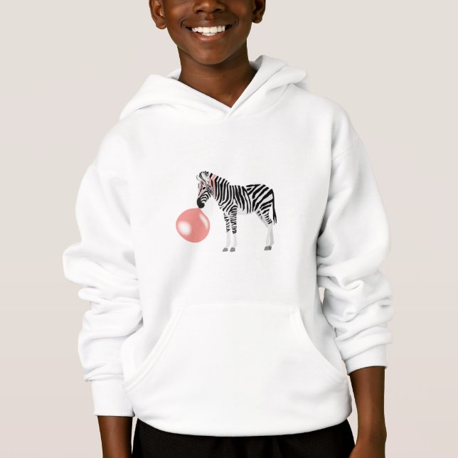 Blase Gum Zebra Blasen Blase Hoodie (Vorderseite)