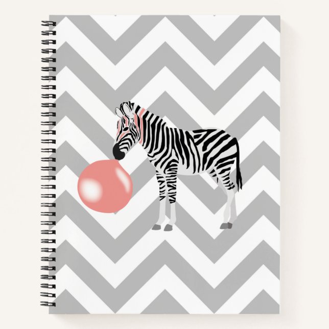 Blase Gum Zebra Blasen Blase Notizbuch (Vorderseite)