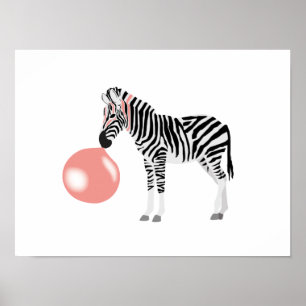 Blase Gum Zebra Blasen Blase Poster