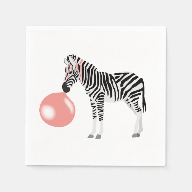 Blase Gum Zebra Blasen Blase Serviette (Vorderseite)