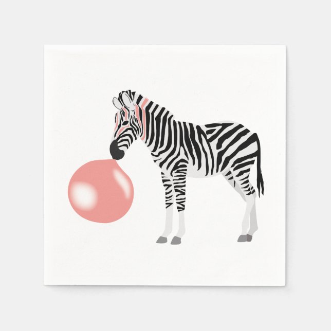 Blase Gum Zebra Blasen Blase Serviette (Vorderseite)