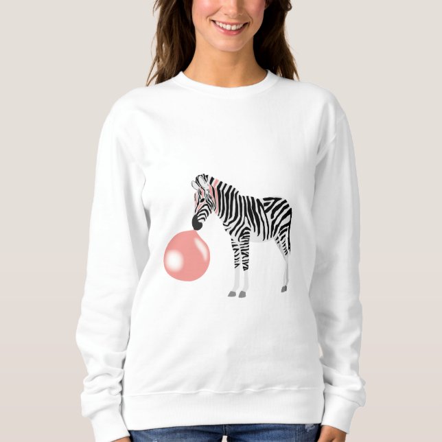 Blase Gum Zebra Blasen Blase Sweatshirt (Vorderseite)