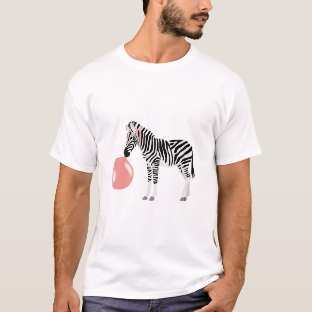 Blase Gum Zebra Blasen Blase T-Shirt (Vorderseite)