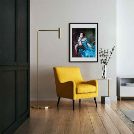 Blase Gummi Diva in blauem Satin Fotodruck