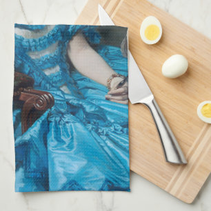 Blase Gummi Diva in blauem Satin Geschirrtuch