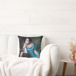 Blase Gummi Diva in blauem Satin Kissen