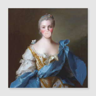 Blase Gummi Diva mit blauem Schmetterling Danke Ka Magnetkarte