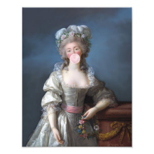 Blase Kaugummi diva du Barry Fotodruck