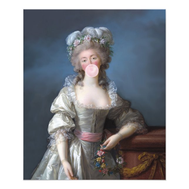 Blase Kaugummi diva du Barry Fotodruck (Vorne)