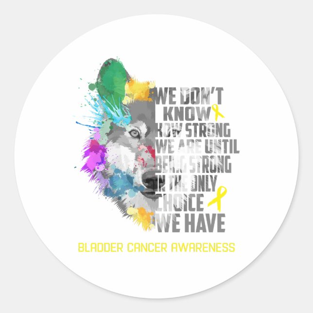 Blase Krebs Bewusstsein Band-Unterstützung Geschen Runder Aufkleber (Vorderseite)