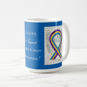 Blase Krebs Bewusstsein Ribbon Angel Tasse