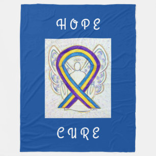 Blase Krebs Bewusstsein Ribbon Art Chemo Blanket Fleecedecke