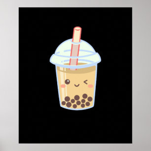 Blase Milk Tee Boba Niedlich Poster