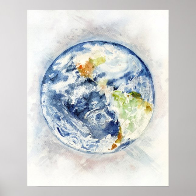 Blase Off In Space "Earth" Plakatdruck Poster (Vorne)