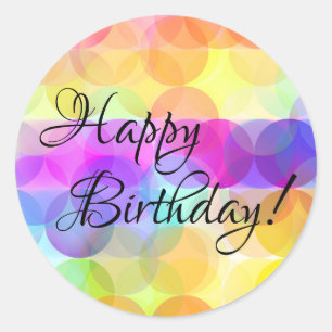 Blasen - alles- Gute zum Geburtstagaufkleber Runder Aufkleber