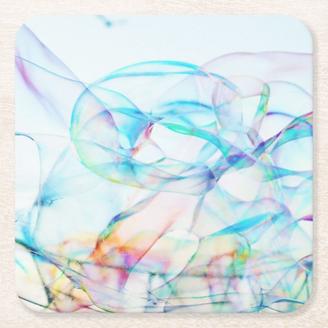 Blasen am Himmel im Hintergrund minimal Rechteckiger Pappuntersetzer (Vorderseite)