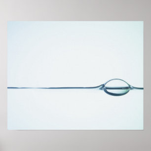 Blasen auf der Wasseroberfläche Poster