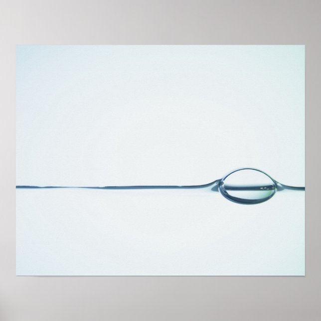 Blasen auf der Wasseroberfläche Poster (Vorne)