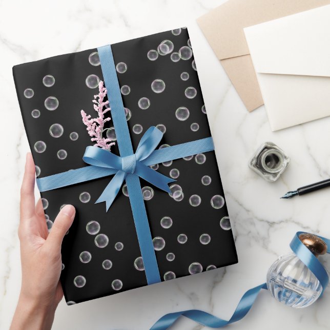 Blasen auf schwarz geschenkpapier (Schenken)