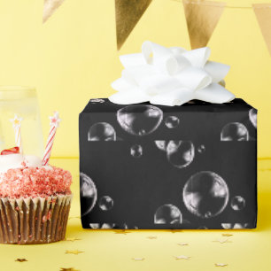 Blasen auf schwarzem Hintergrund Geschenkpapier