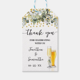 Blasen & Brews Eukalyptus Gold Vielen Dank Geschenkanhänger