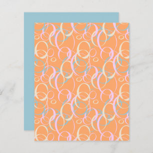 Blasen Cremefarbenes Aqua Orange Scrapbook Papier