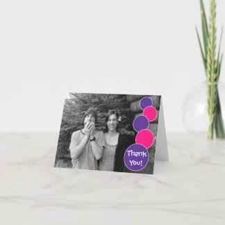 Blasen Danke Notecard (Lila / Magenta Pink)