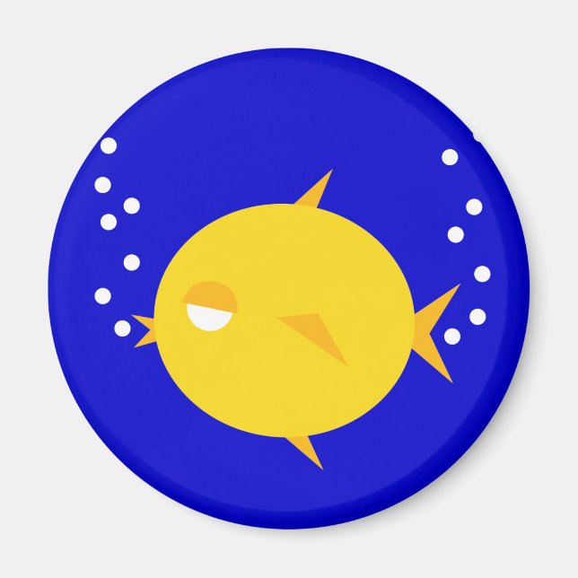 Blasen die Blase BlowFish_double Blase Magnet (Vorne)