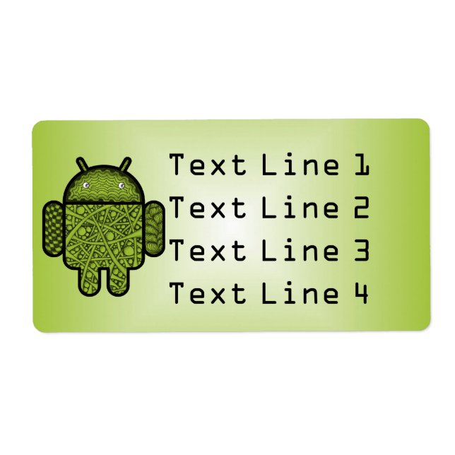 Blasen Doodle-Zeichen für den Android™-Roboter (Vorne)