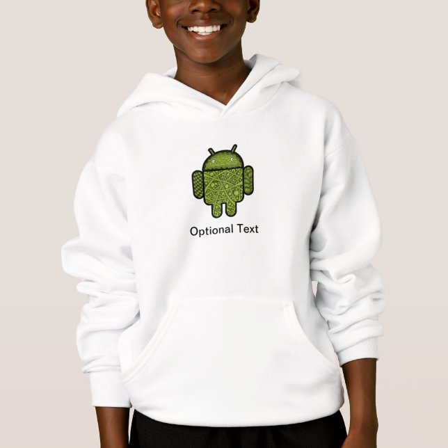 Blasen Doodle-Zeichen für den Android™-Roboter Hoodie (Vorderseite)