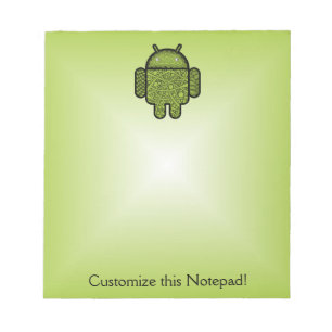 Blasen Doodle-Zeichen für den Android™-Roboter Notizblock