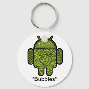 Blasen Doodle-Zeichen für den Android™-Roboter Schlüsselanhänger