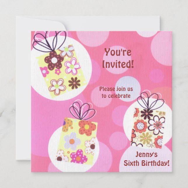 Blasen Einladung zum Geburtstag (Vorderseite)