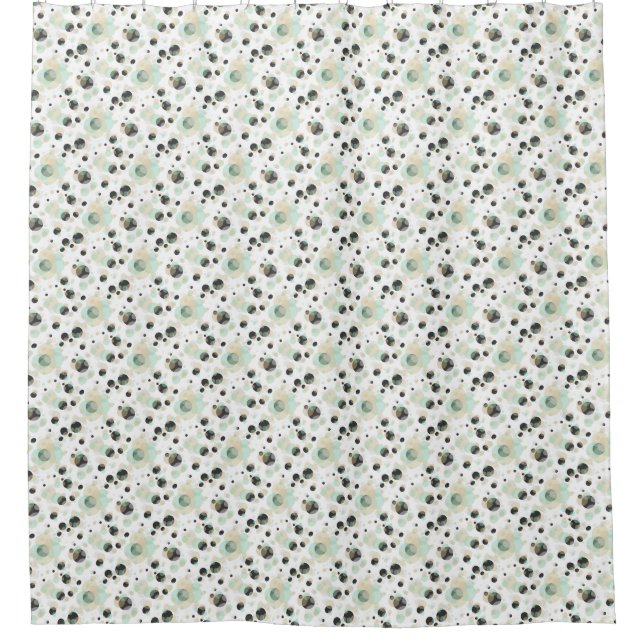 Blasen Elegantes modernes Muster Duschvorhang (Vorderseite)