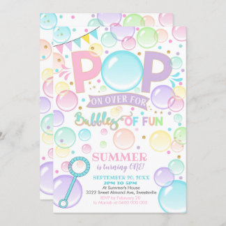 Blasen Geburtstag Einladung Blasen des Vergnügens 