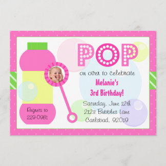 Blasen-Geburtstags-Party Einladung