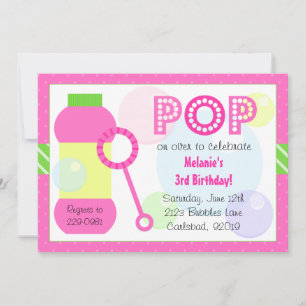 Blasen Geburtstagsparty Einladung