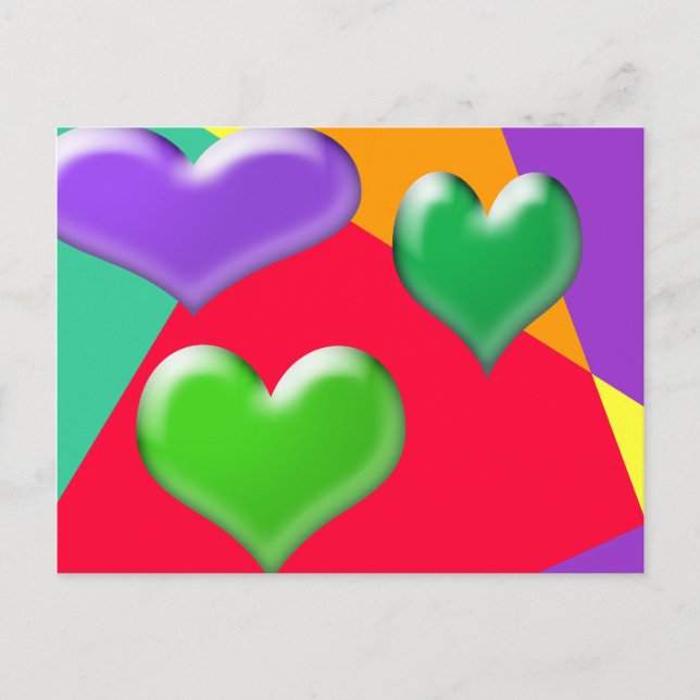 Blasen-Herzkarte Postkarte (Vorderseite)
