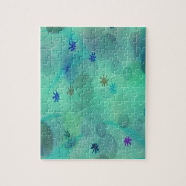 Blasen in Aquamarin Puzzle (Vertikal)