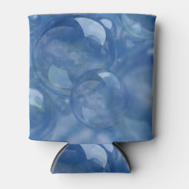 Blasen in blau auf dieser Dose kühler Dosenkühler