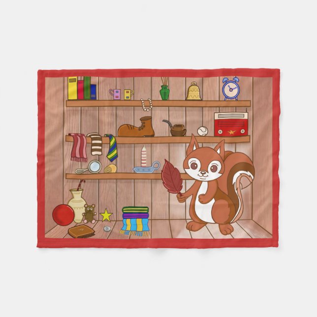 Blasen in seinem Laden Fleecedecke (Vorderseite (Horizontal))