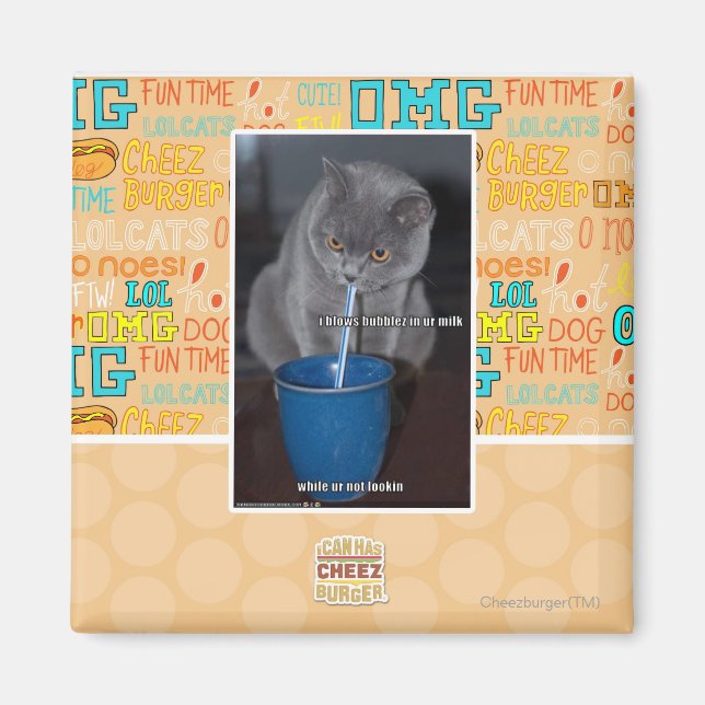 Blasen in unserer Milch Magnet (Vorne)