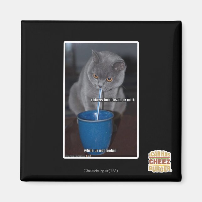 Blasen in unserer Milch Magnet (Vorne)