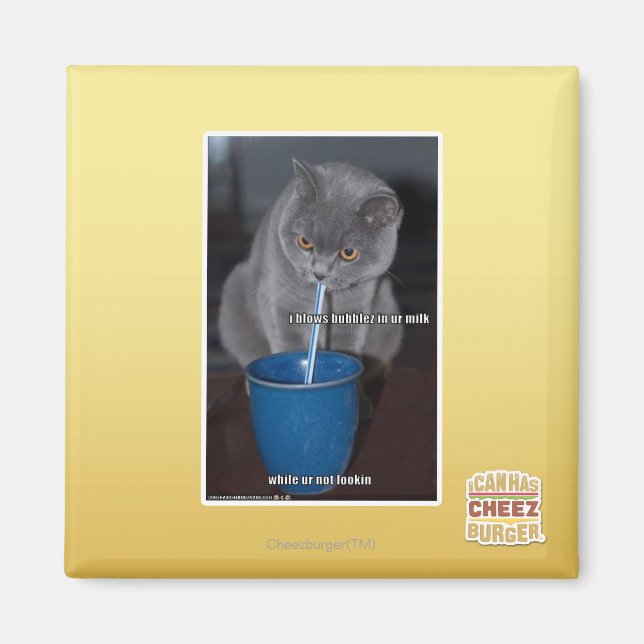 Blasen in unserer Milch Magnet (Vorne)