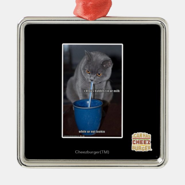 Blasen in unserer Milch Ornament Aus Metall (Vorne)